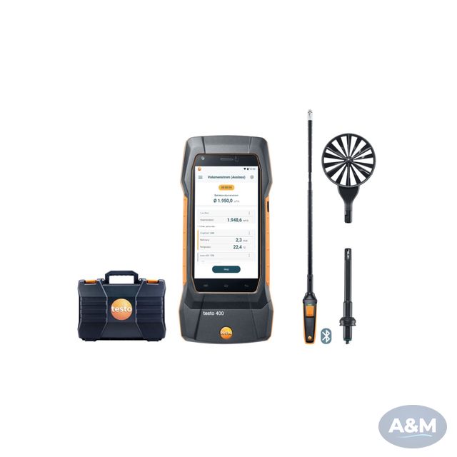 testo 400 air flow kit with 16 mm vane probe