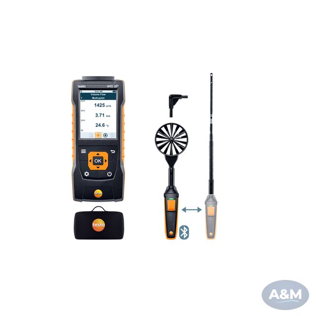 testo 440 delta P Air Flow ComboKit 1 with Bluetooth®