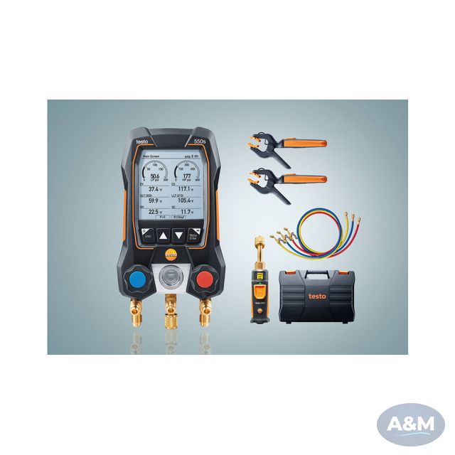 testo 550s Smart Kit – Smart digital manifold with wireless vacuum probe, wireless 