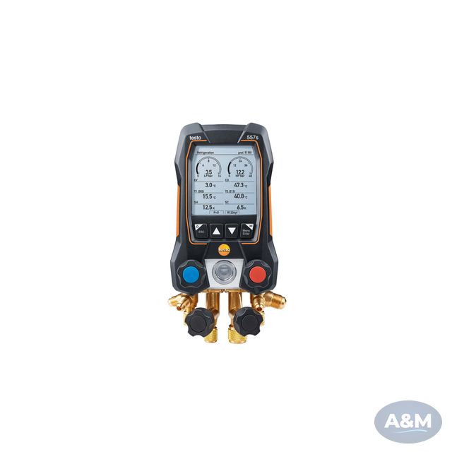 testo 557s – Smart digital manifold with Bluetooth and 4-way valve block