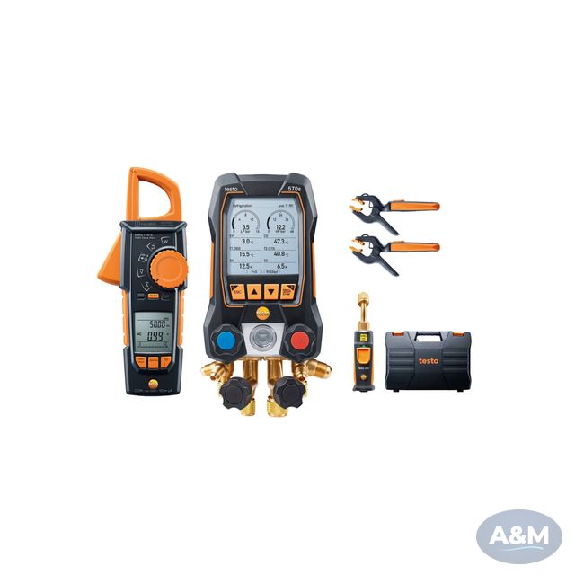testo 570s Smart Vacuum Kit with clamp meter