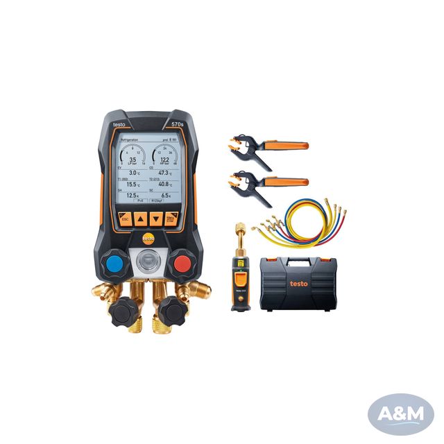 testo 570s Smart Vacuum Kit with filling hoses